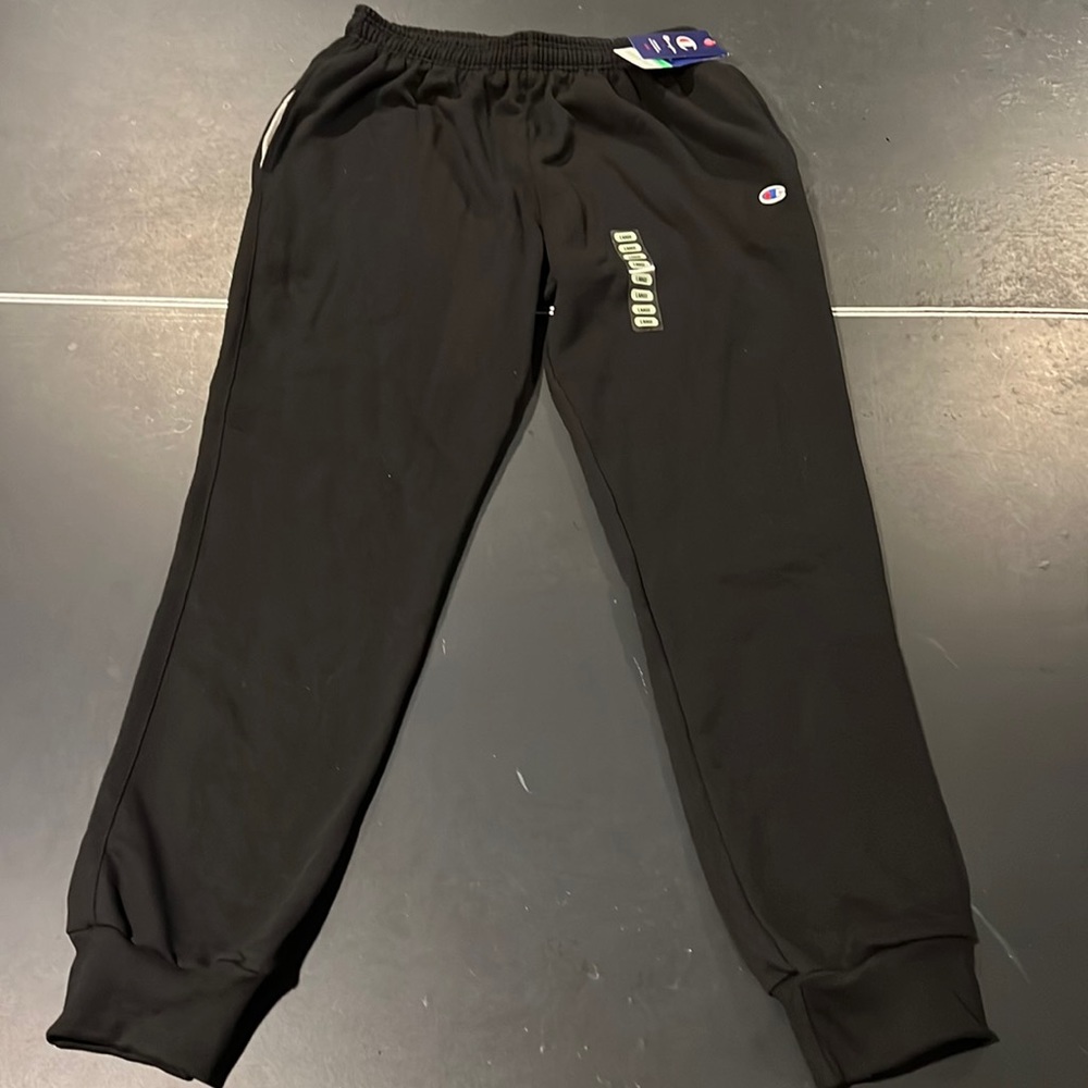 Black Champion Men’s jersey joggers - Size Large